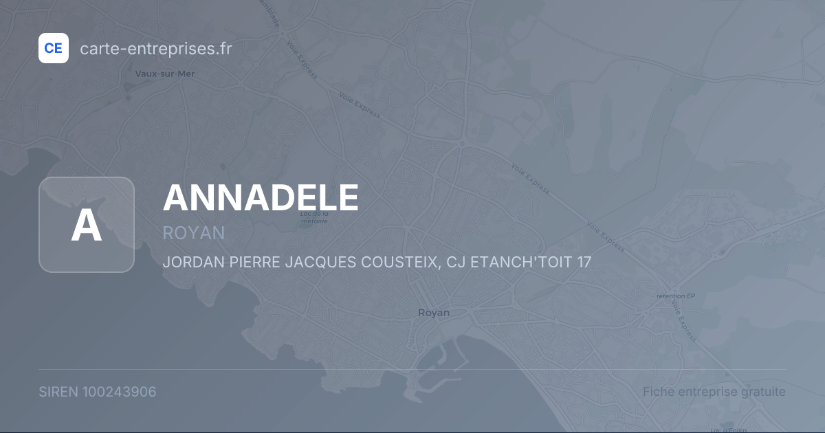 ANNADELE — 100243906 — fiche entreprise