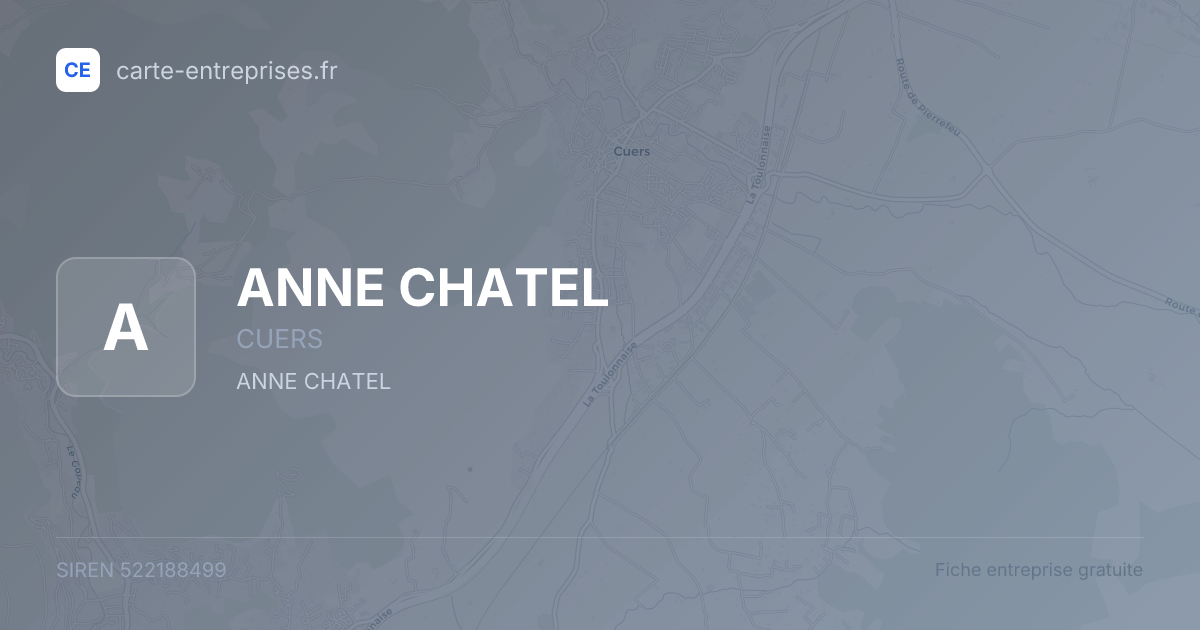 ANNE CHATEL — 522188499 — fiche entreprise