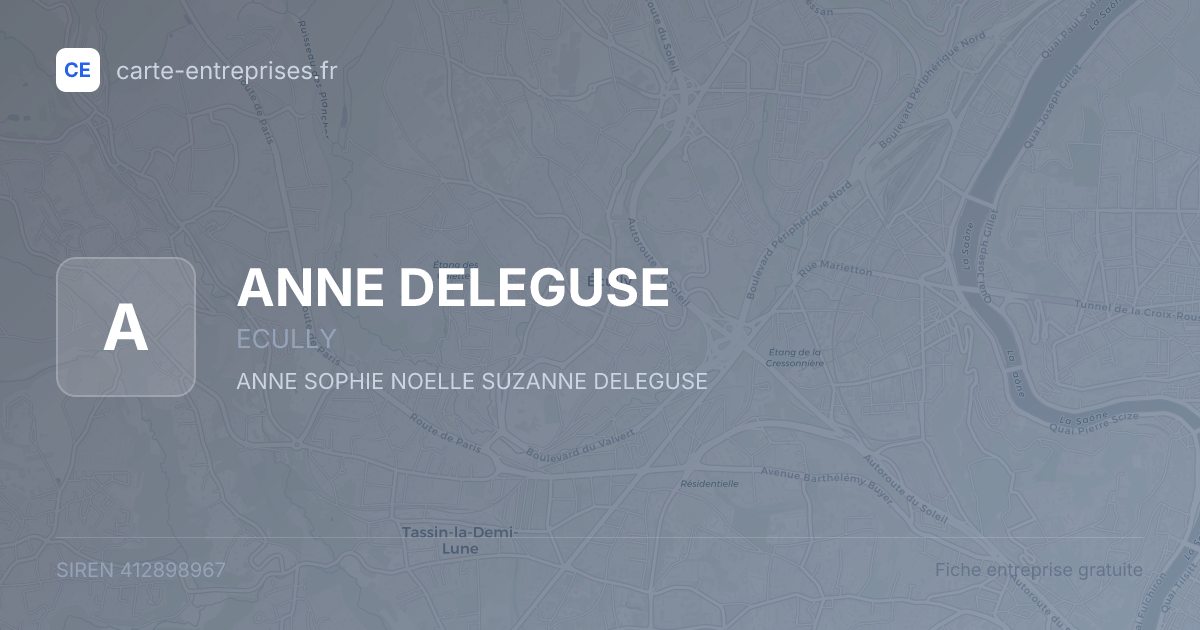 ANNE DELEGUSE — 412898967 — fiche entreprise