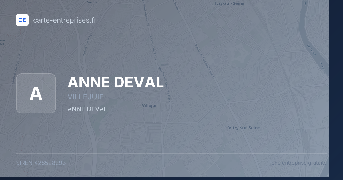 ANNE DEVAL — 428528293 — fiche entreprise