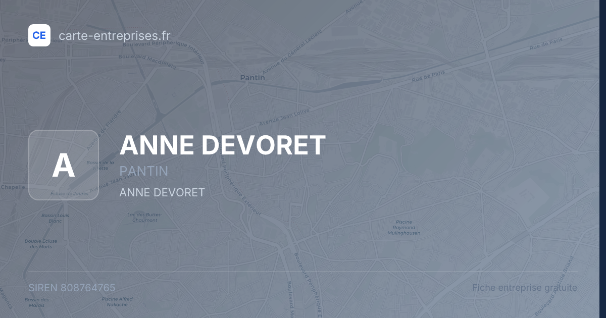 ANNE DEVORET — 808764765 — fiche entreprise