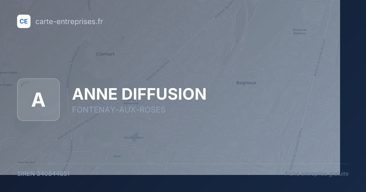 ANNE DIFFUSION — 340844851 — fiche entreprise