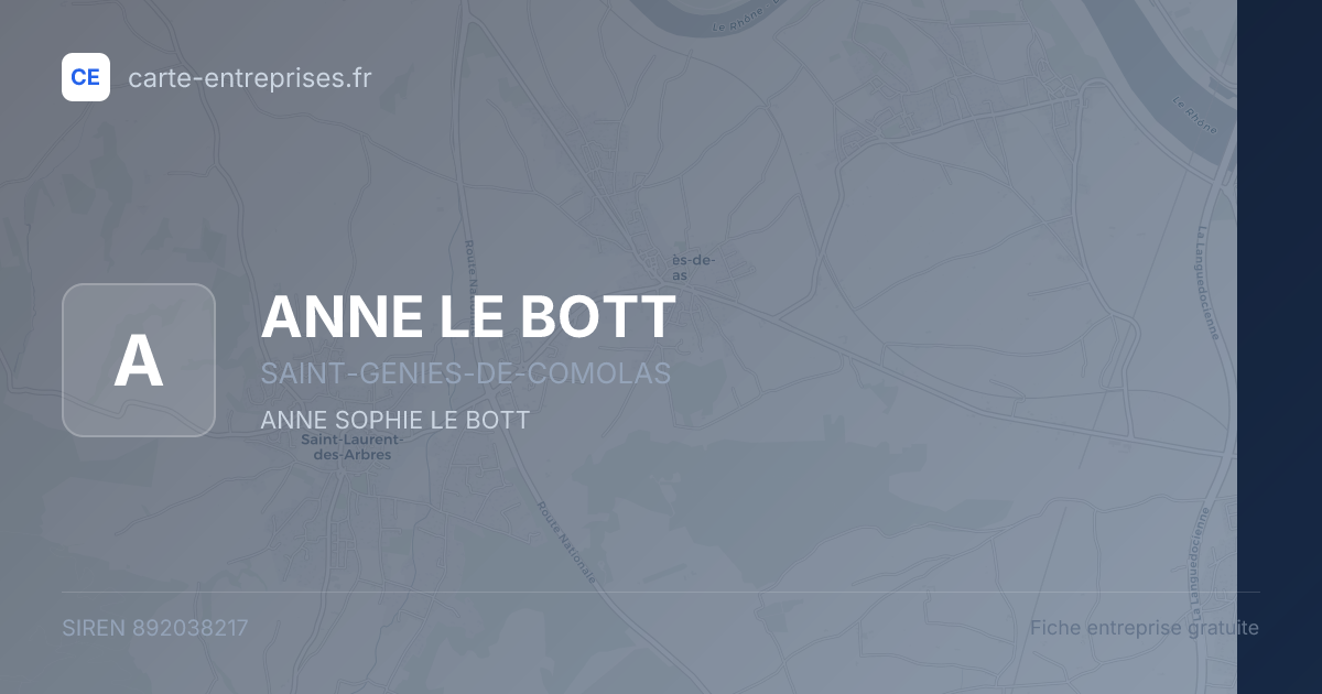 ANNE LE BOTT — 892038217 — fiche entreprise