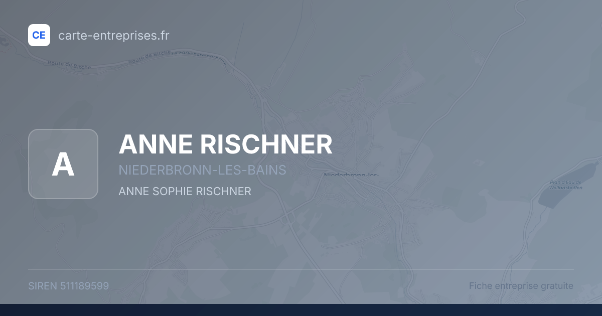 ANNE RISCHNER — 511189599 — fiche entreprise