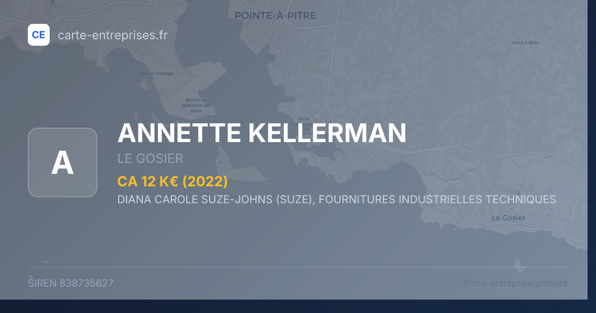 ANNETTE KELLERMAN — 838736627 — fiche entreprise