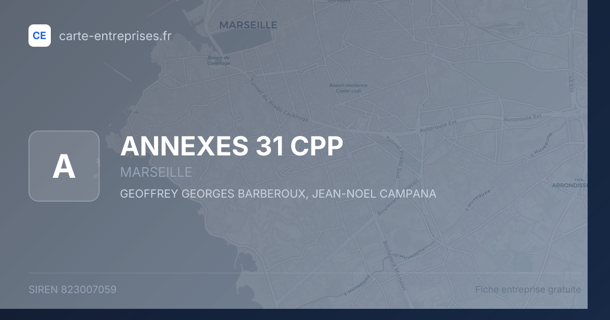 ANNEXES 31 CPP — 823007059 — fiche entreprise
