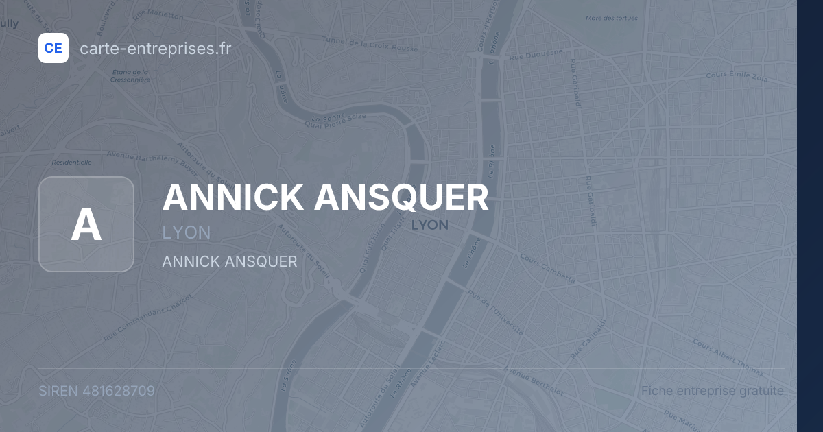 ANNICK ANSQUER — 481628709 — fiche entreprise