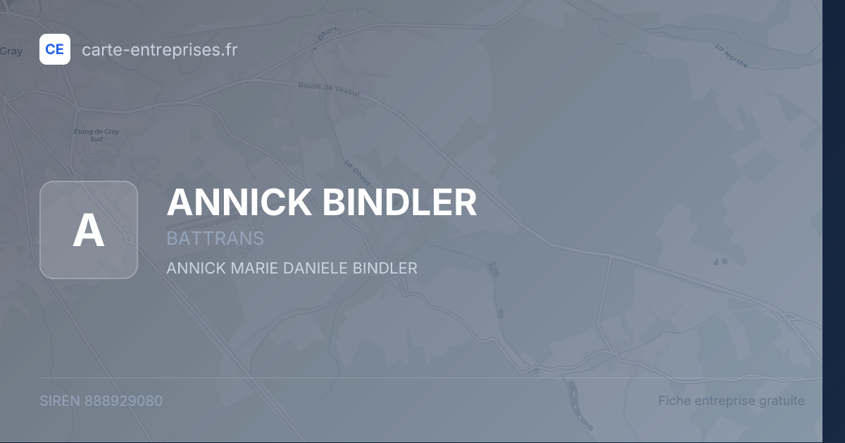 ANNICK BINDLER — 888929080 — fiche entreprise