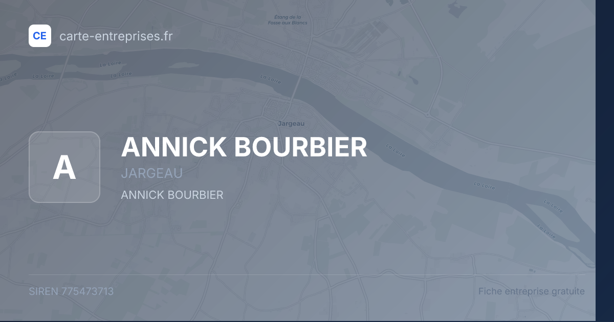 ANNICK BOURBIER — 775473713 — fiche entreprise