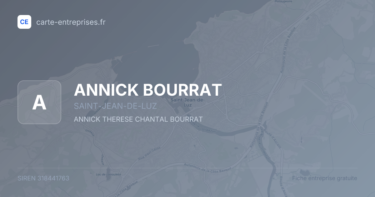 ANNICK BOURRAT — 318441763 — fiche entreprise