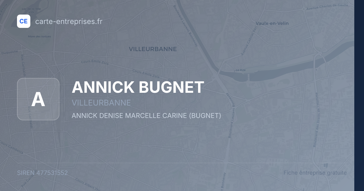 ANNICK BUGNET — 477531552 — fiche entreprise