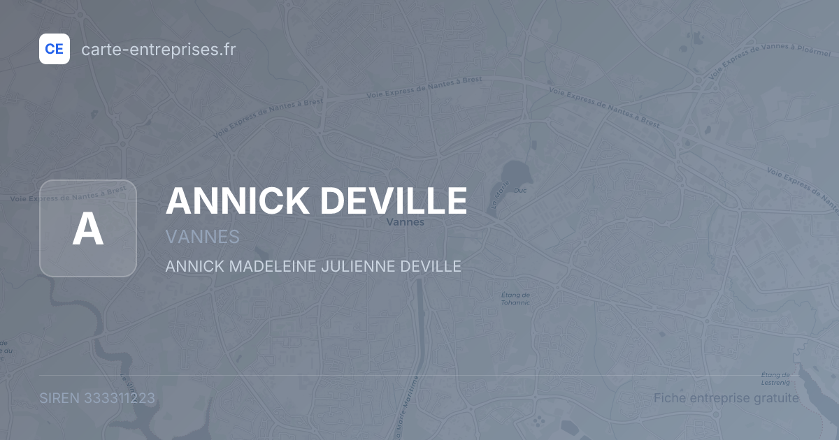 ANNICK DEVILLE — 333311223 — fiche entreprise