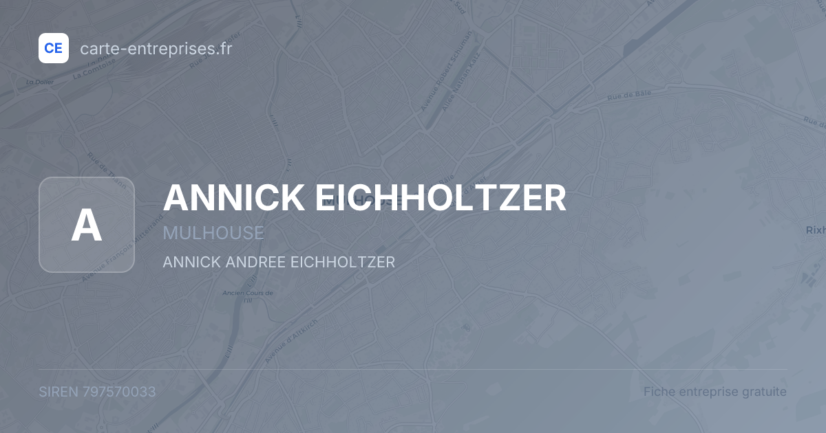 ANNICK EICHHOLTZER — 797570033 — fiche entreprise