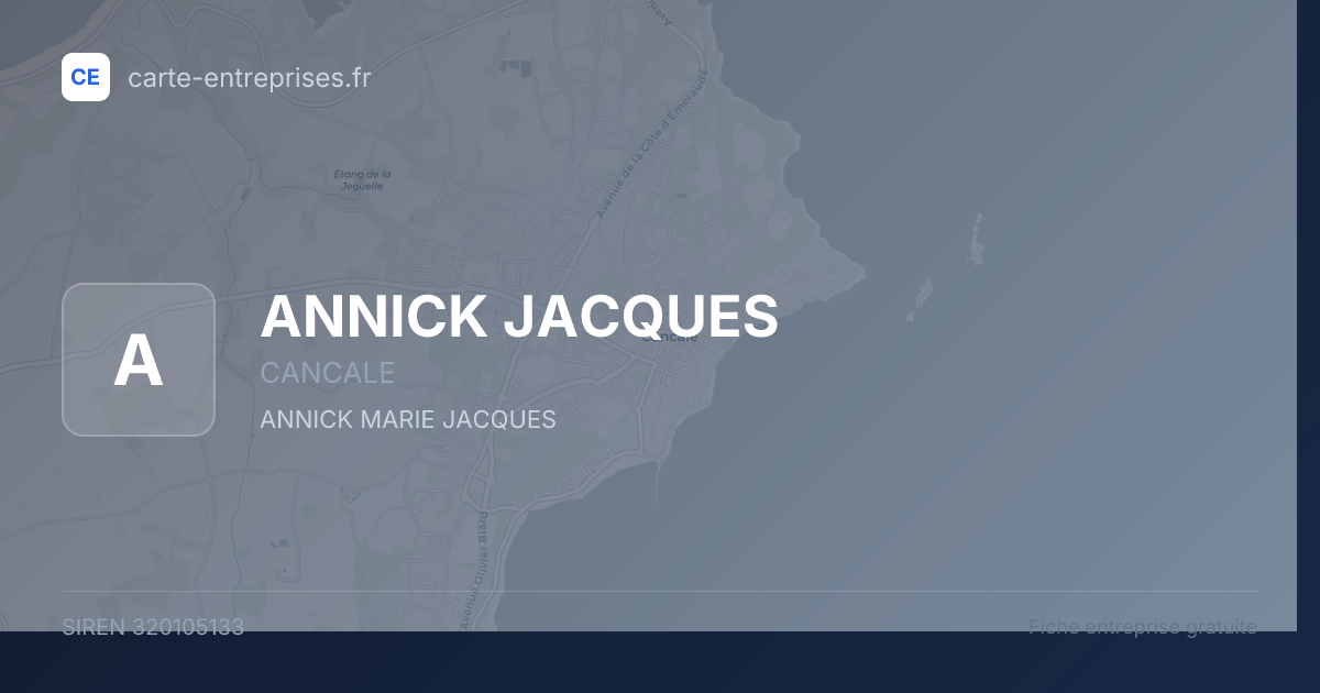 ANNICK JACQUES — 320105133 — fiche entreprise