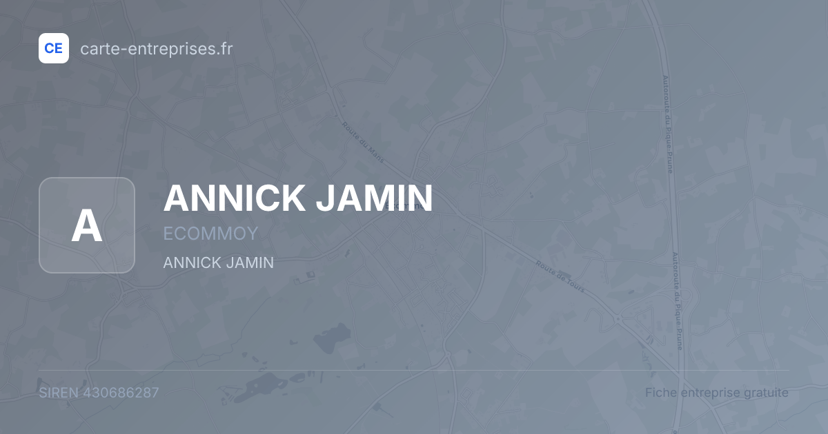 ANNICK JAMIN — 430686287 — fiche entreprise
