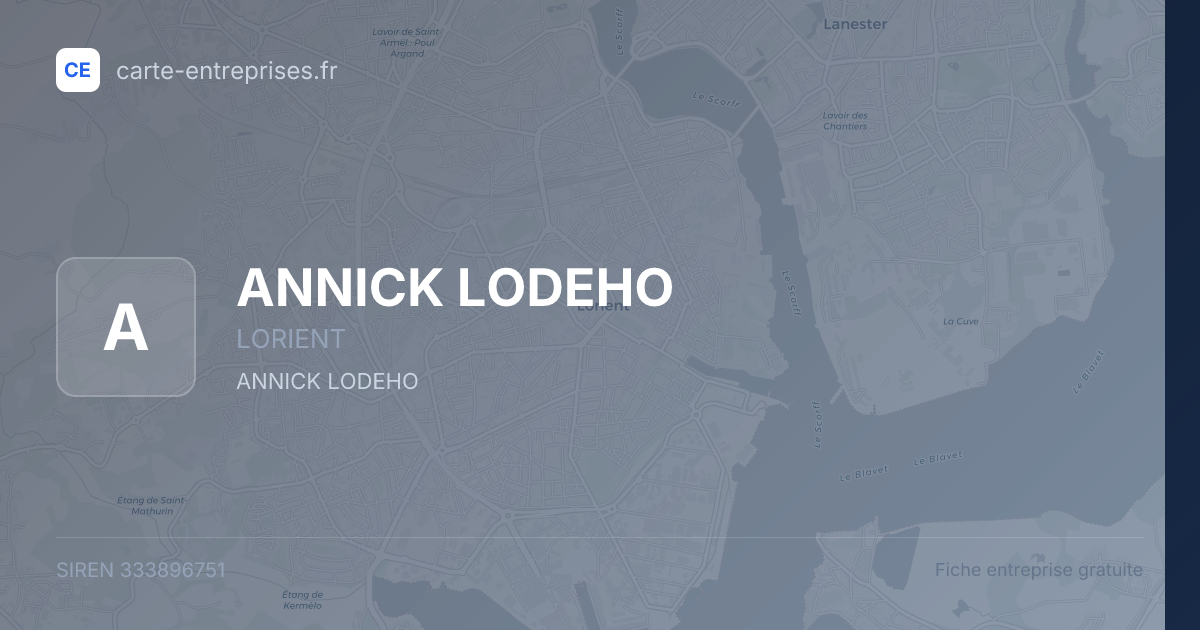 ANNICK LODEHO — 333896751 — fiche entreprise