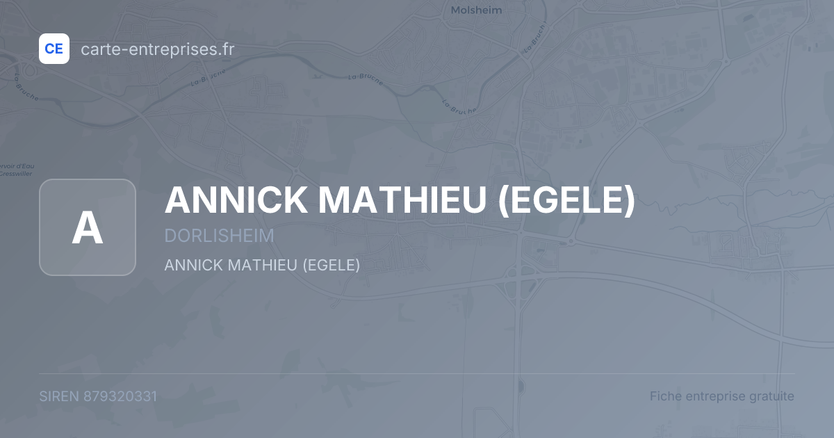 ANNICK MATHIEU (EGELE) — 879320331 — fiche entreprise