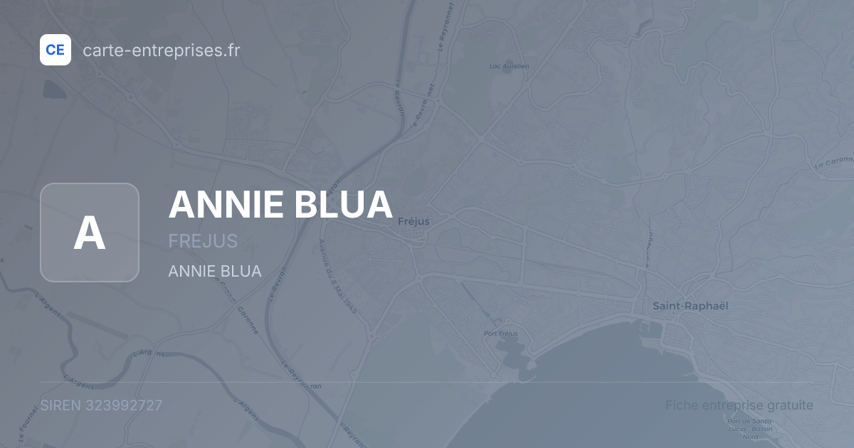 ANNIE BLUA — 323992727 — fiche entreprise
