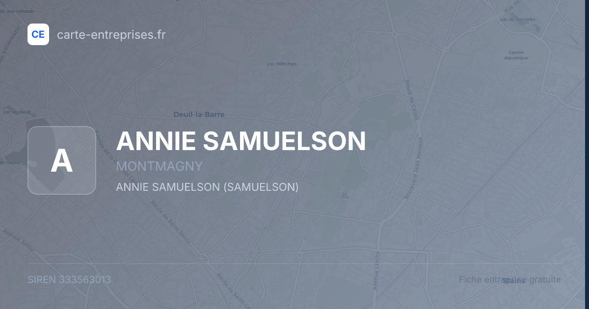 ANNIE SAMUELSON — 333563013 — fiche entreprise