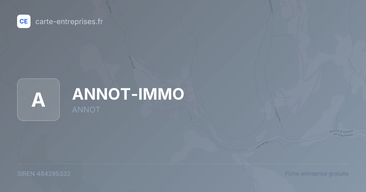 ANNOT-IMMO — 484295332 — fiche entreprise