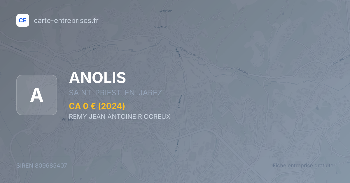 ANOLIS — 809685407 — fiche entreprise