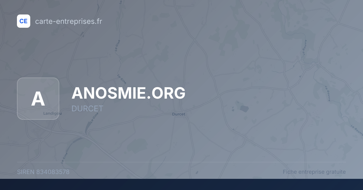 ANOSMIE.ORG — 834083578 — fiche entreprise