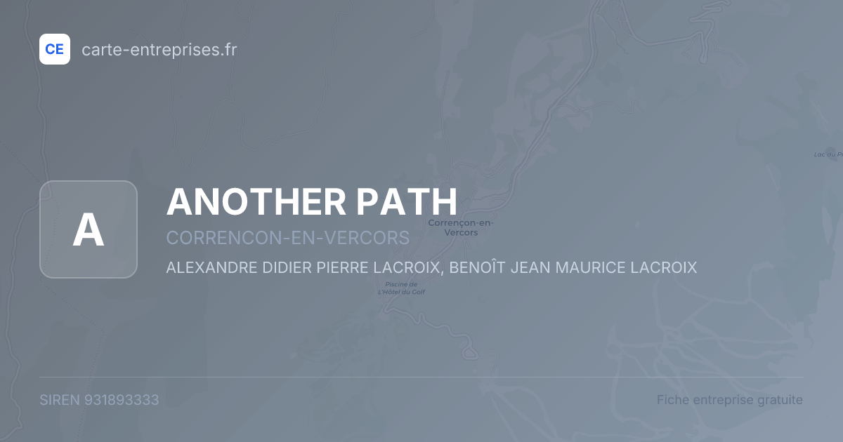 ANOTHER PATH — 931893333 — fiche entreprise