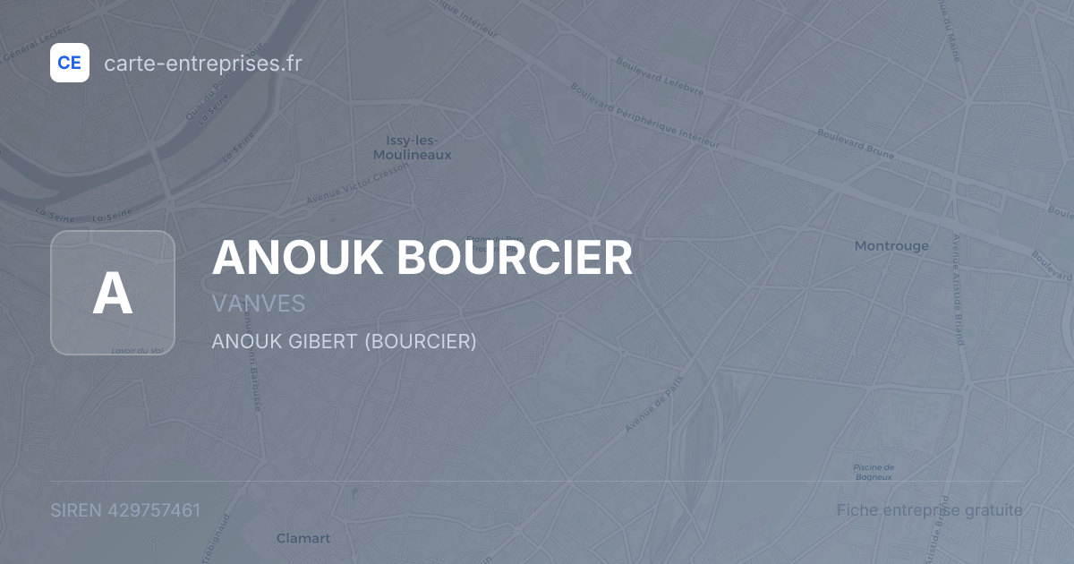 ANOUK BOURCIER — 429757461 — fiche entreprise
