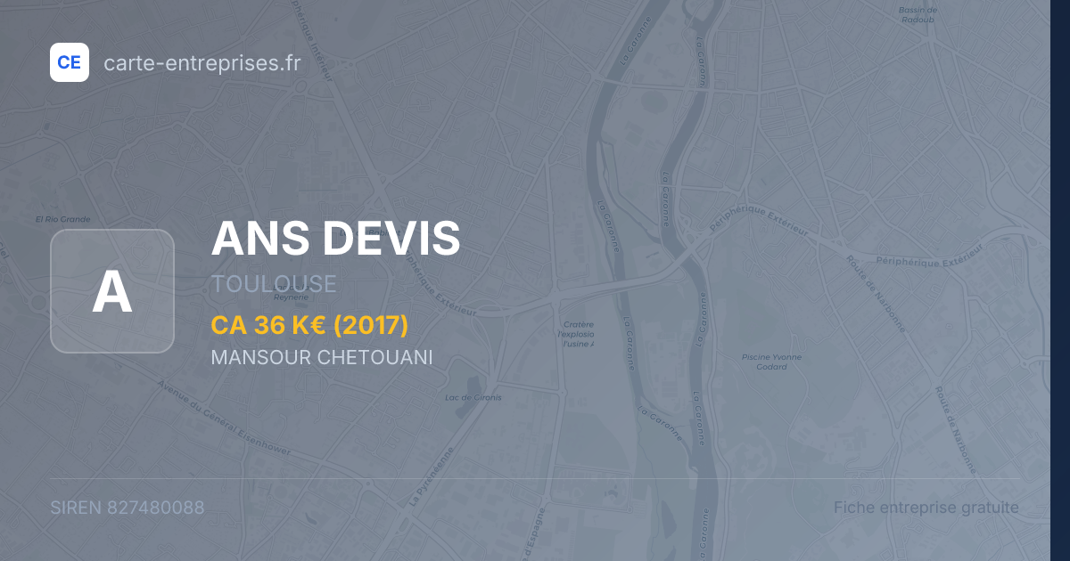ANS DEVIS — 827480088 — fiche entreprise