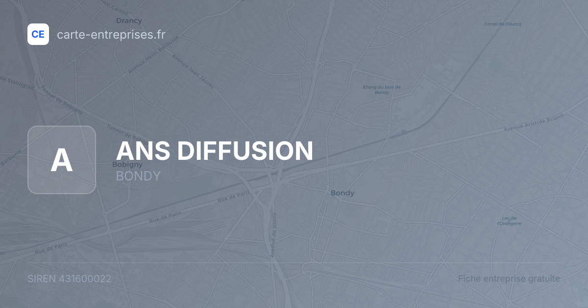 ANS DIFFUSION — 431600022 — fiche entreprise