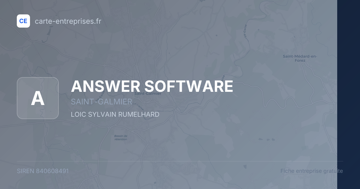ANSWER SOFTWARE — 840608491 — fiche entreprise