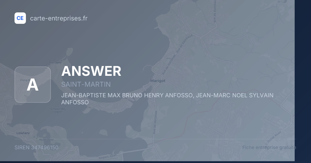 ANSWER — 347496150 — fiche entreprise