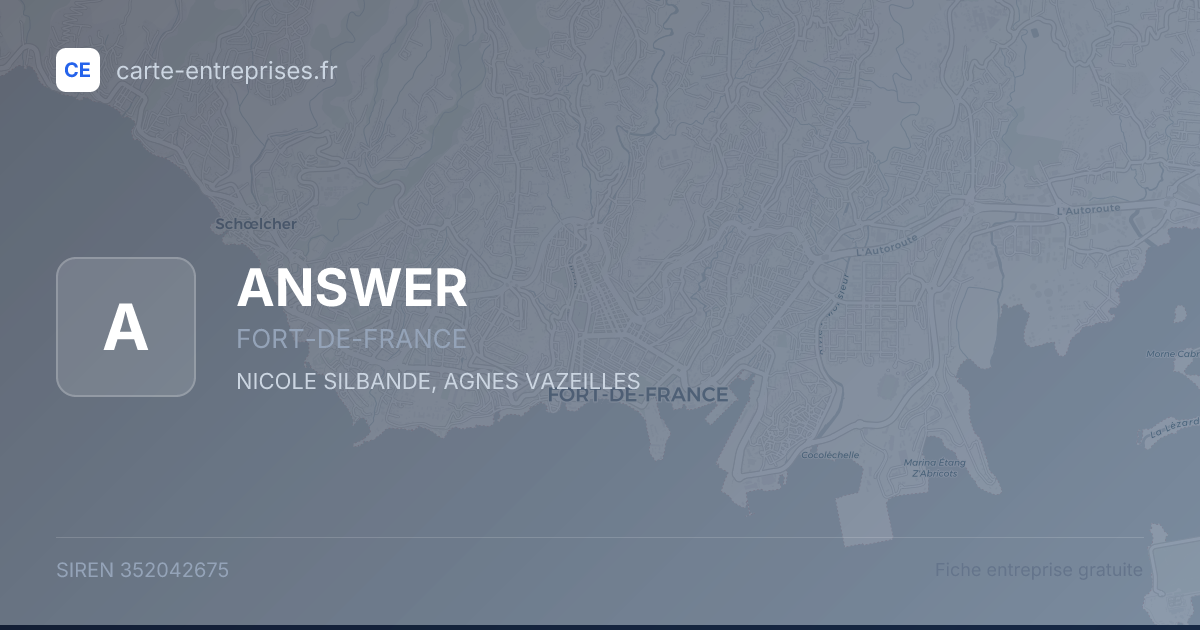ANSWER — 352042675 — fiche entreprise