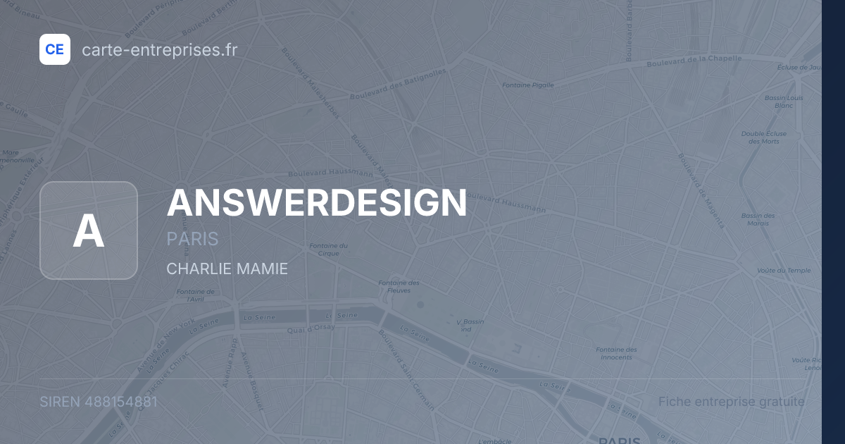 ANSWERDESIGN — 488154881 — fiche entreprise