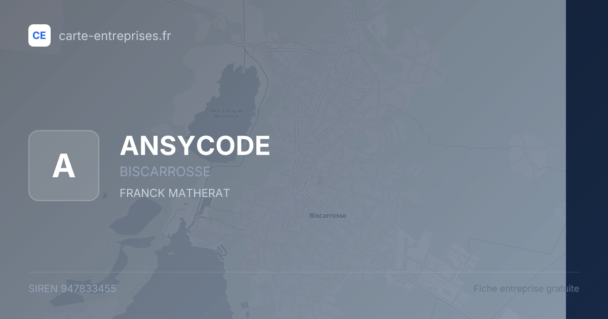 ANSYCODE — 947833455 — fiche entreprise