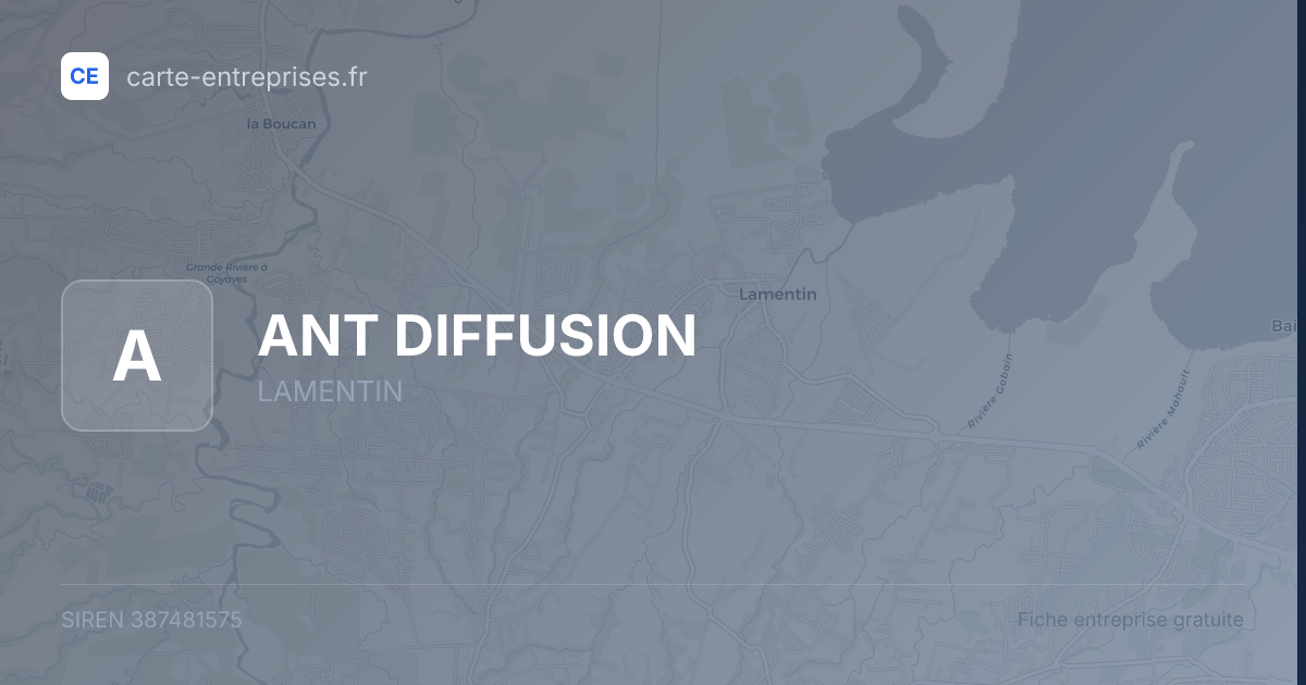 ANT DIFFUSION — 387481575 — fiche entreprise