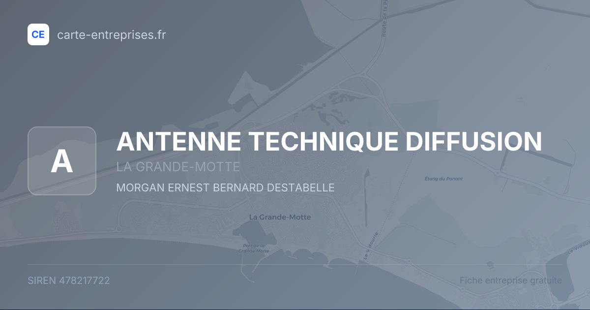 ANTENNE TECHNIQUE DIFFUSION — 478217722 — fiche entreprise