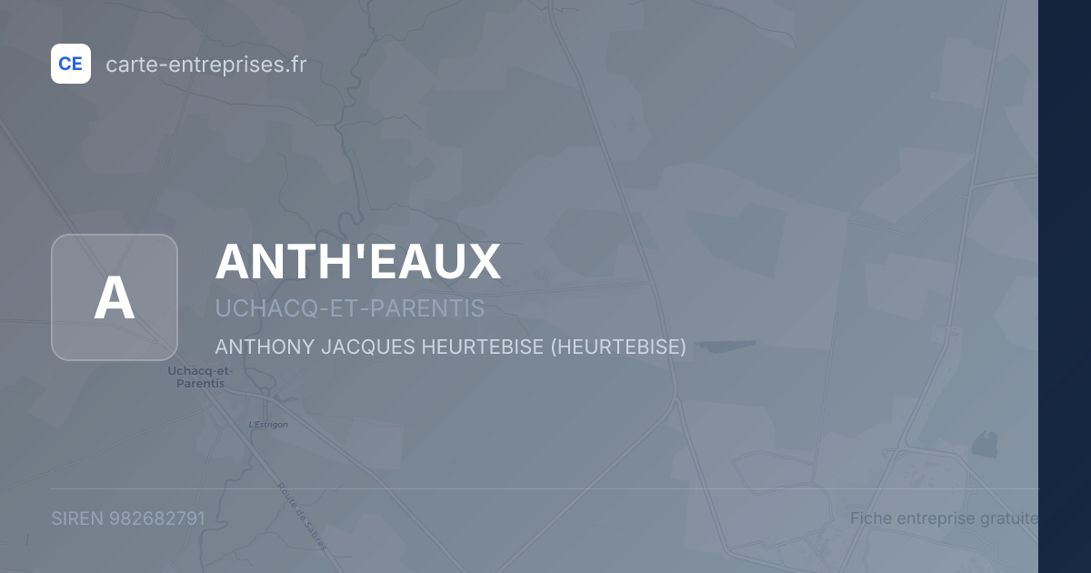ANTH'EAUX — 982682791 — fiche entreprise