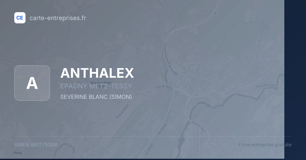 ANTHALEX — 891775306 — fiche entreprise