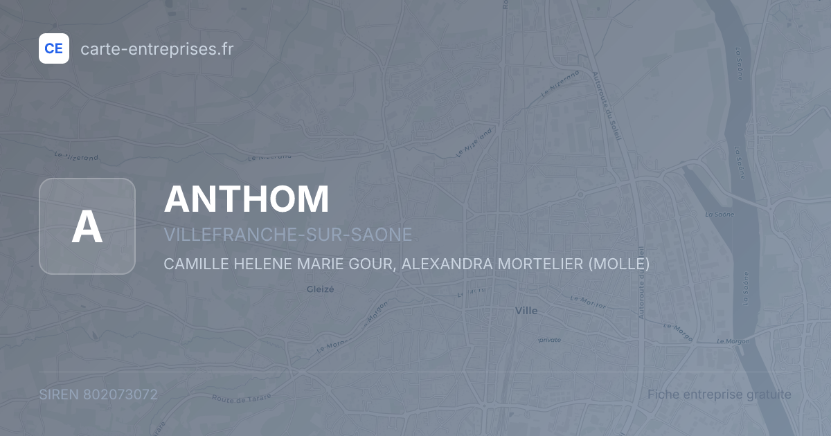 ANTHOM — 802073072 — fiche entreprise