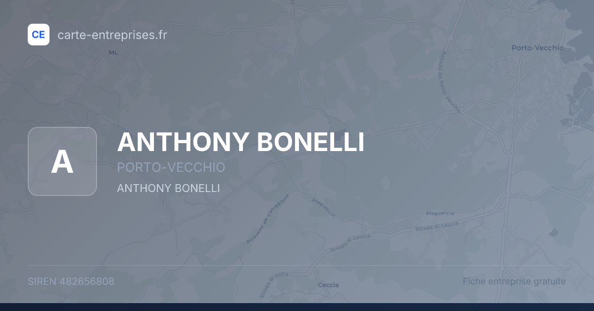 ANTHONY BONELLI — 482656808 — fiche entreprise