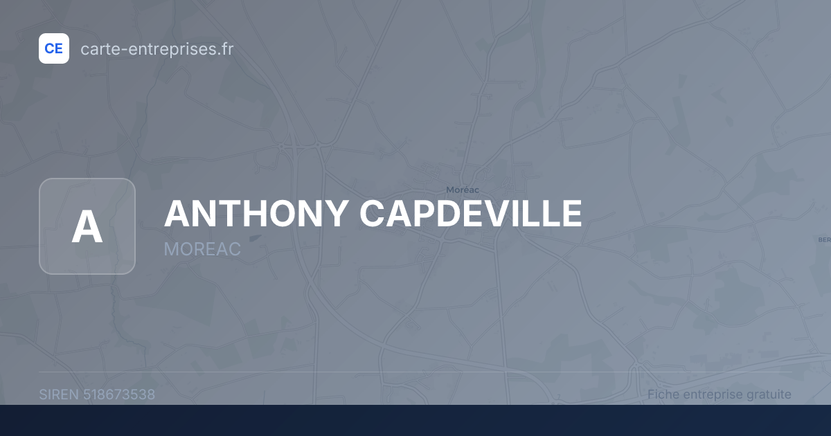 ANTHONY CAPDEVILLE — 518673538 — fiche entreprise
