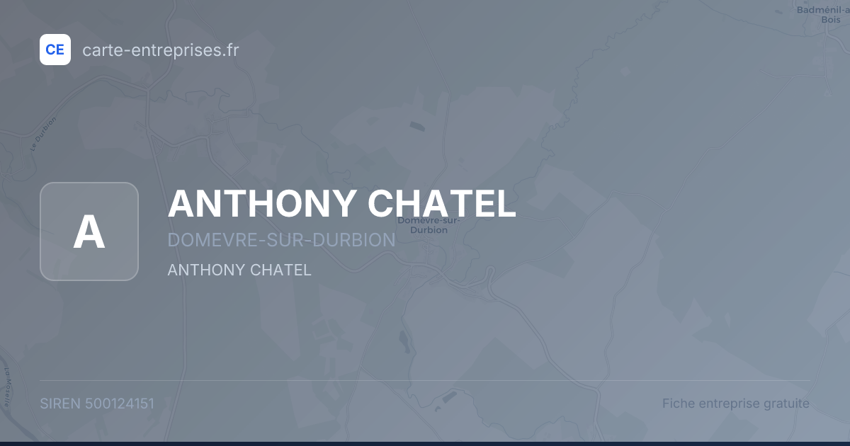 ANTHONY CHATEL — 500124151 — fiche entreprise