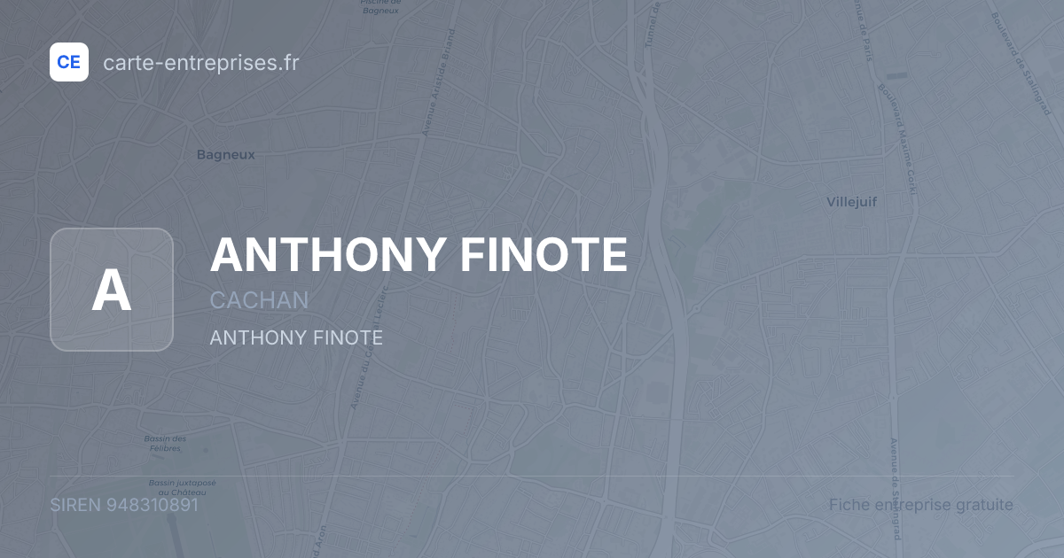 ANTHONY FINOTE — 948310891 — fiche entreprise