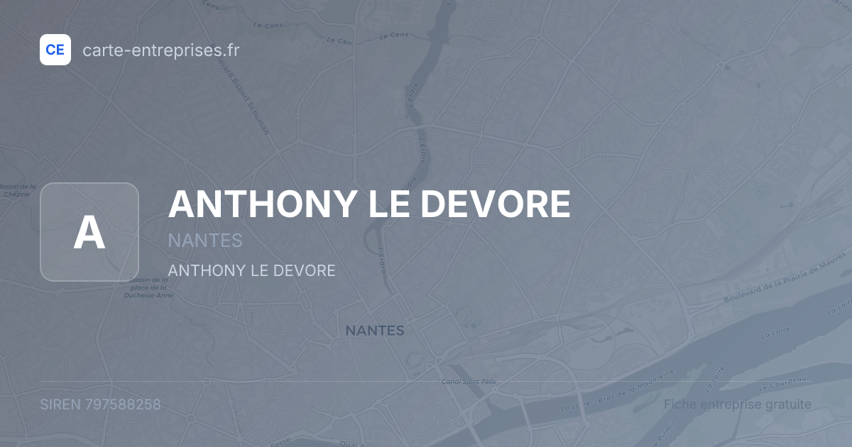 ANTHONY LE DEVORE — 797588258 — fiche entreprise