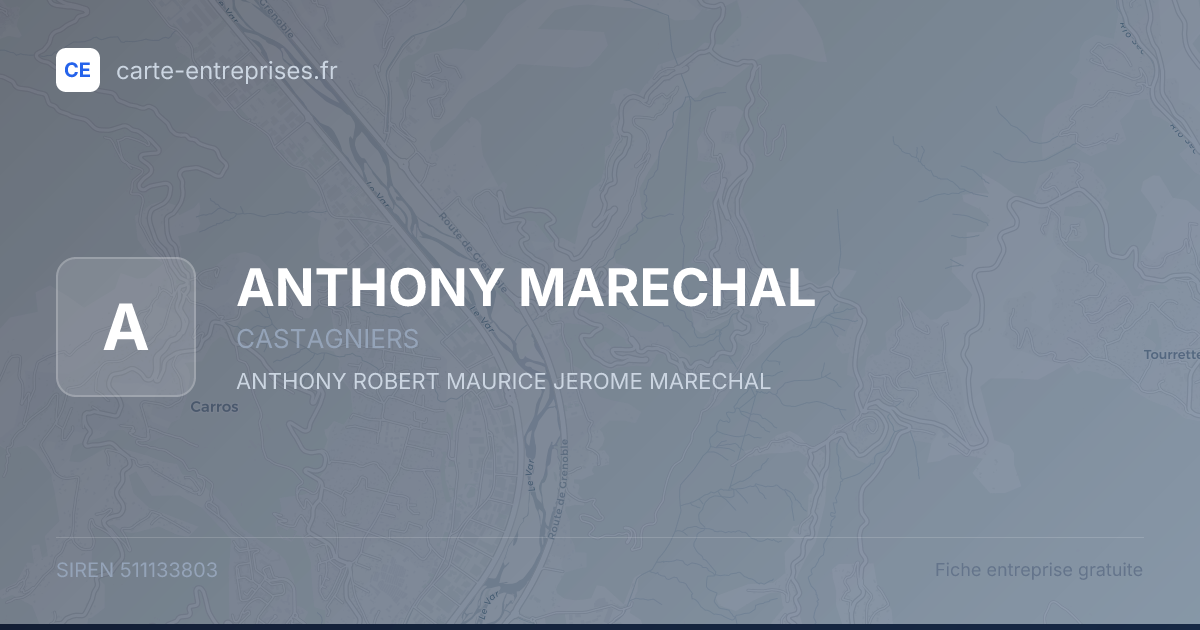ANTHONY MARECHAL — 511133803 — fiche entreprise