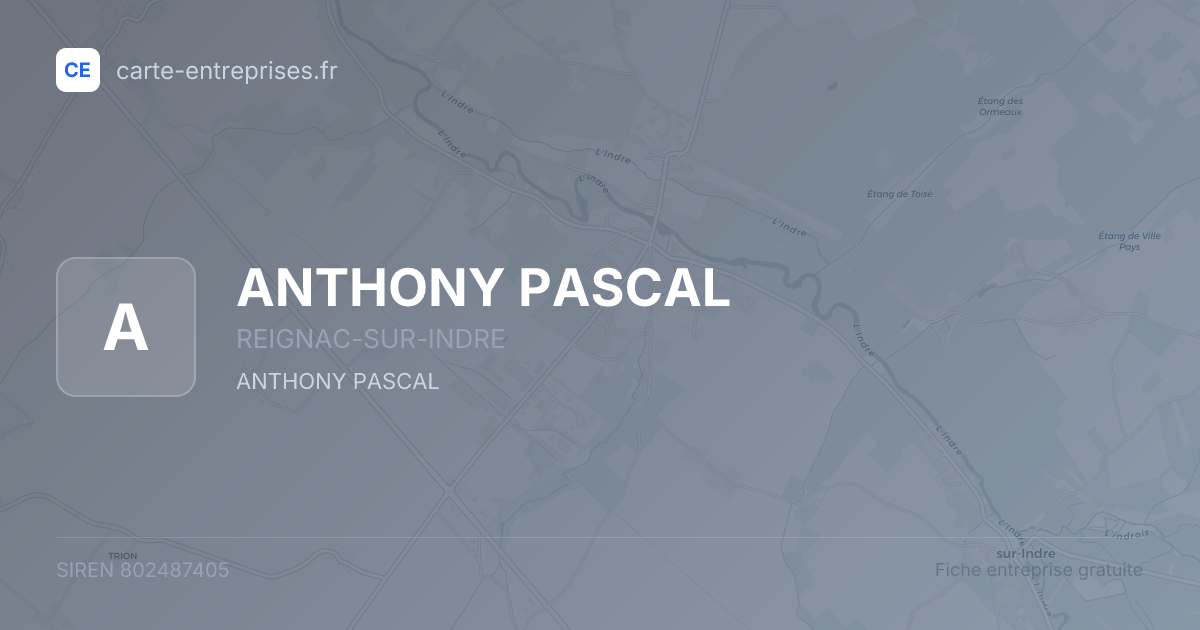 ANTHONY PASCAL — 802487405 — fiche entreprise