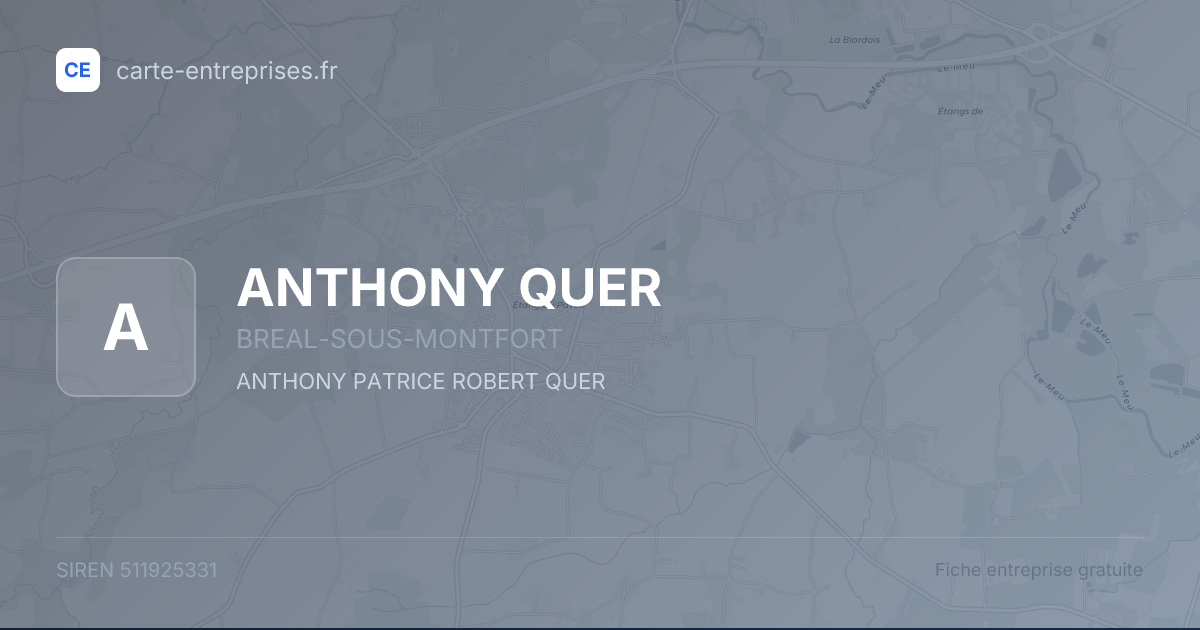 ANTHONY QUER — 511925331 — fiche entreprise