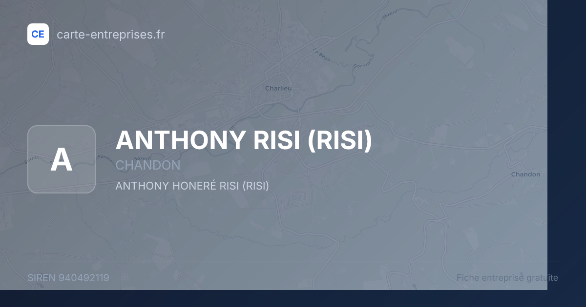 ANTHONY RISI (RISI) — 940492119 — fiche entreprise