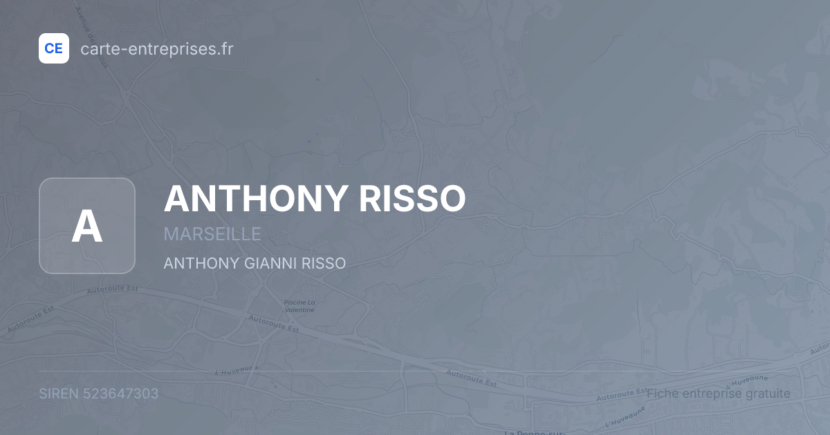 ANTHONY RISSO — 523647303 — fiche entreprise